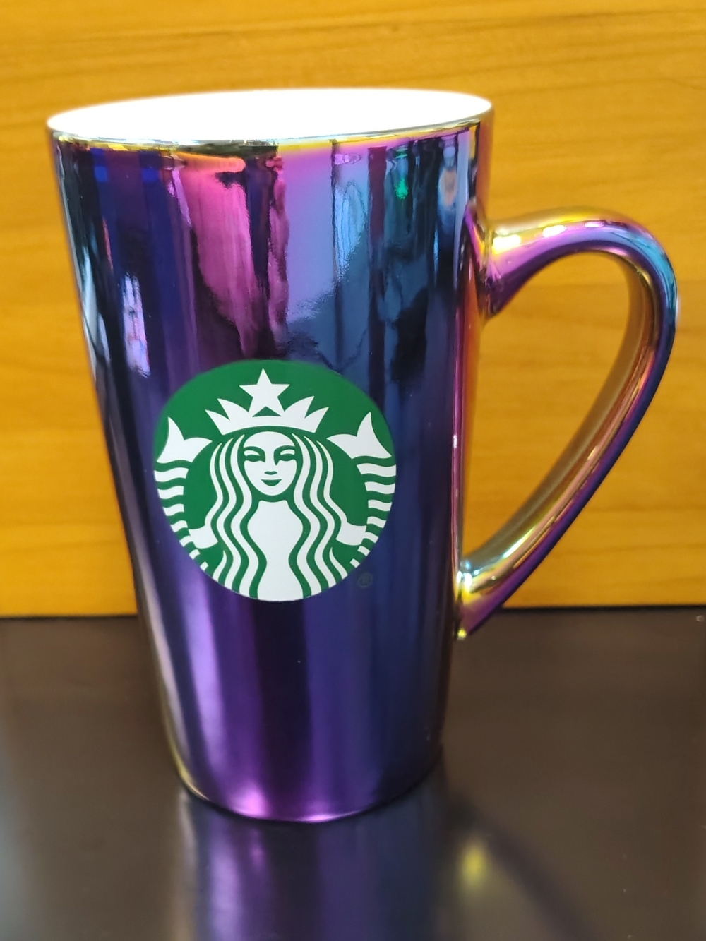 Starbucks 16oz Iridescent Rainbow Oil Slick Ceramic Mug 2022